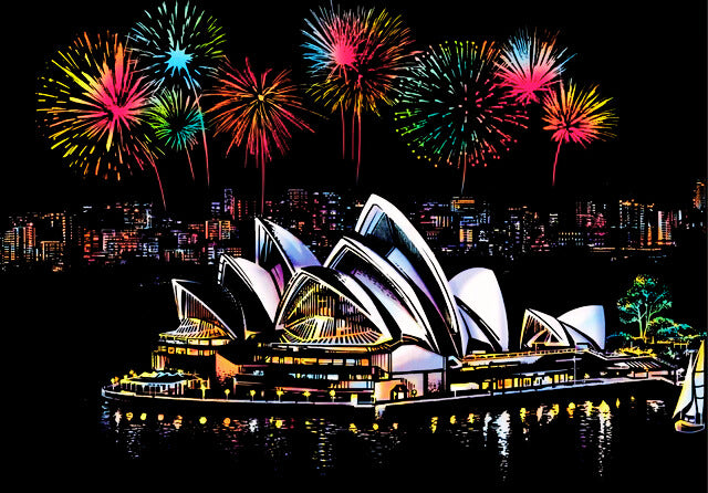 Tableau à gratter-Lumières nocturnes