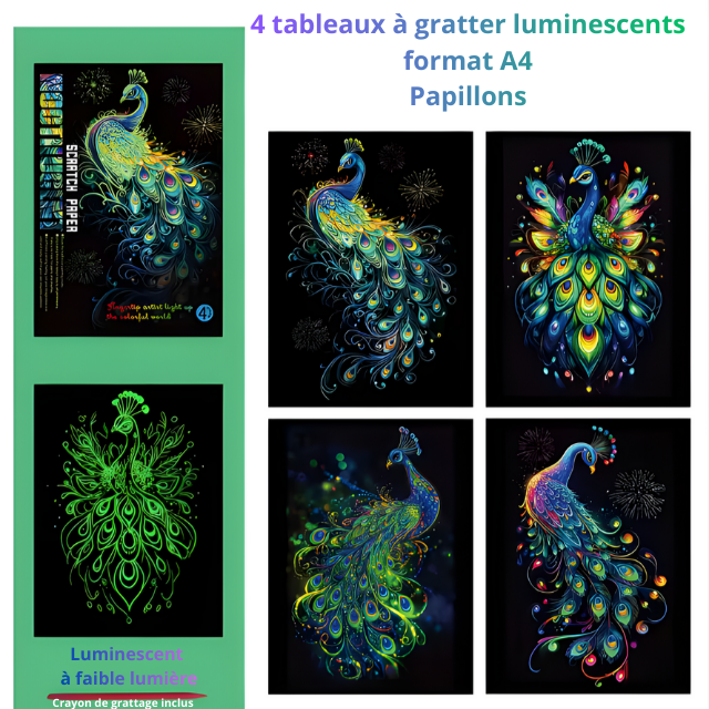 Tableau à gratter - Règne animal