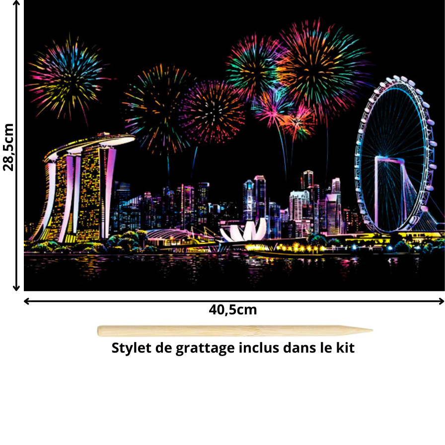 Tableau à gratter-Villes et Pays