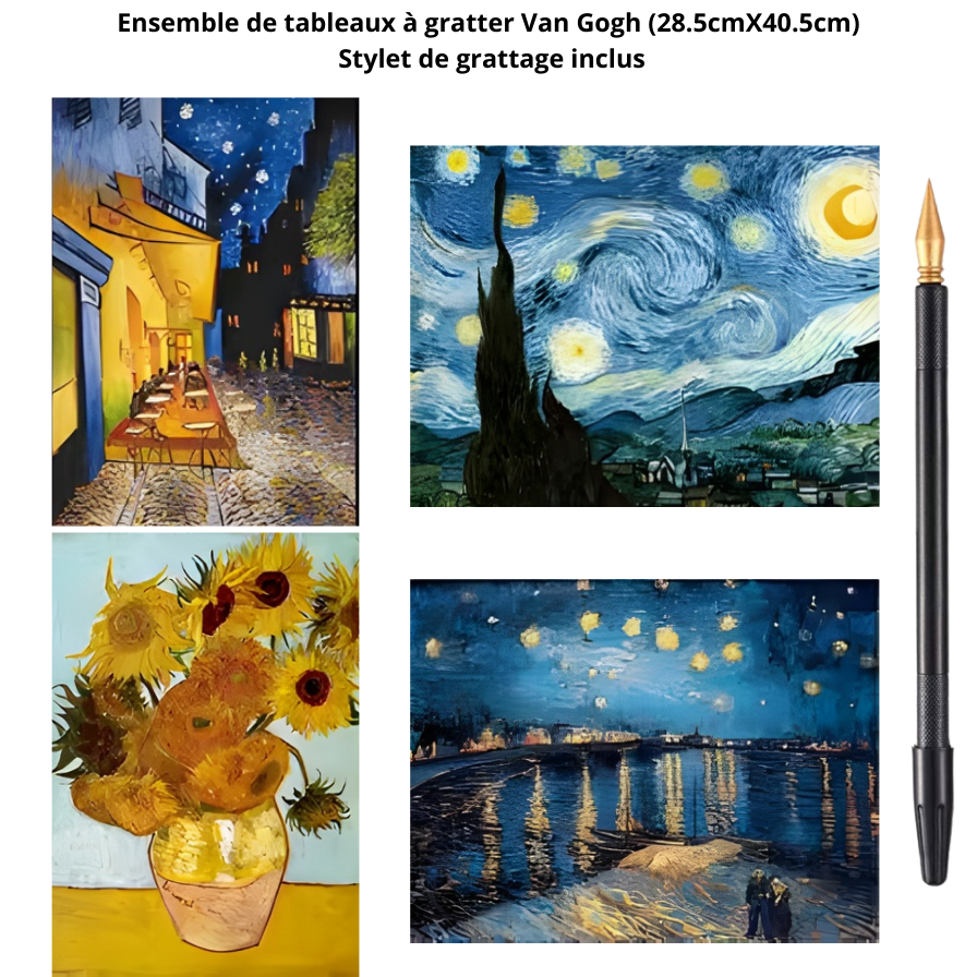 Tableau à gratter - Van Gogh