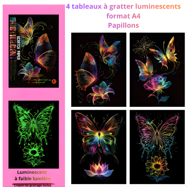 Tableau à gratter - Règne animal