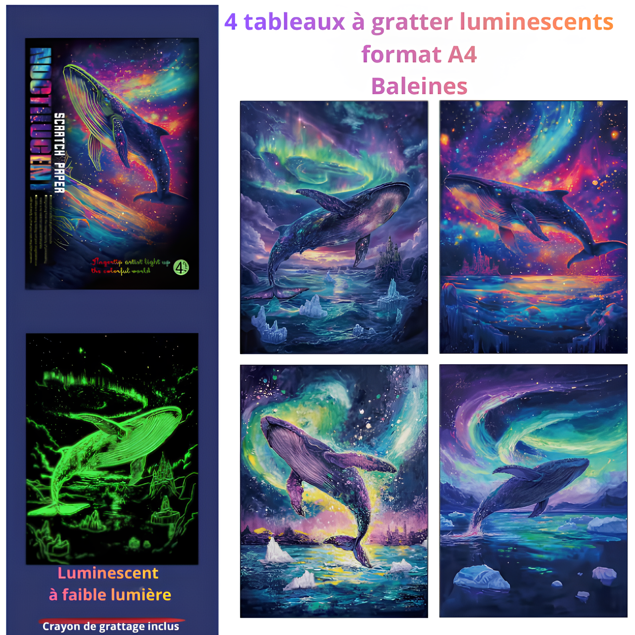 Tableau à gratter - Règne animal