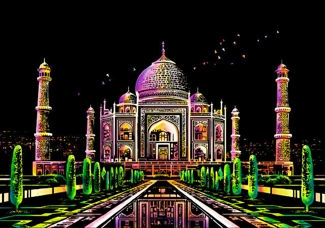 Tableau à gratter-Lumières nocturnes