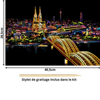 Tableau à gratter-Villes et Pays